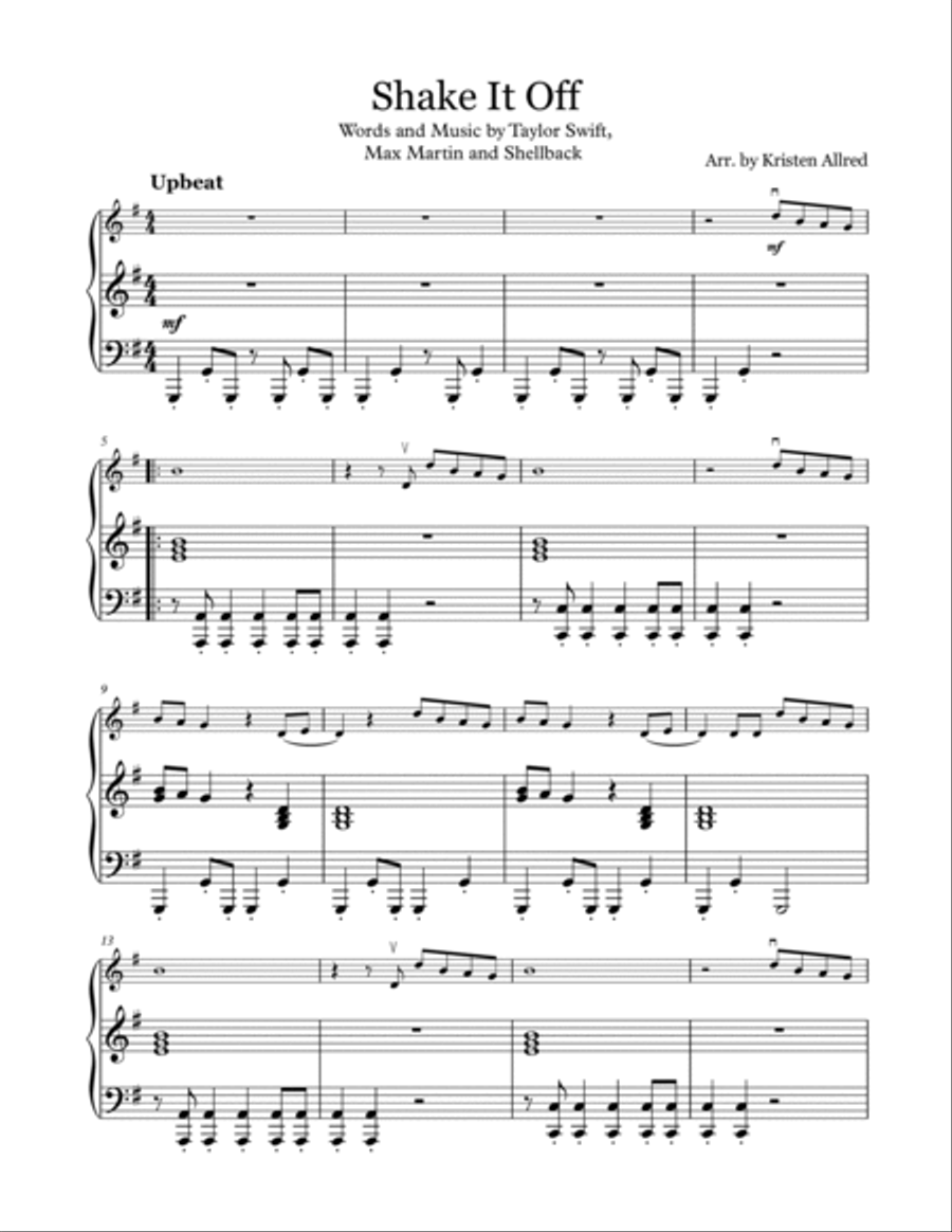 Shake It Off Violin Solo scores gallery preview page 2