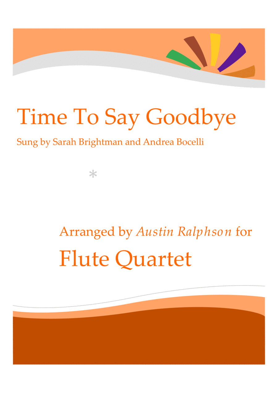 Time To Say Goodbye Flute Quartet scores gallery preview page 1