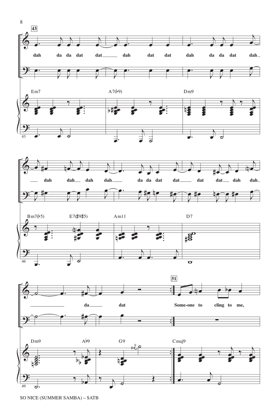 So Nice (Summer Samba) 4-Part scores gallery preview page 6