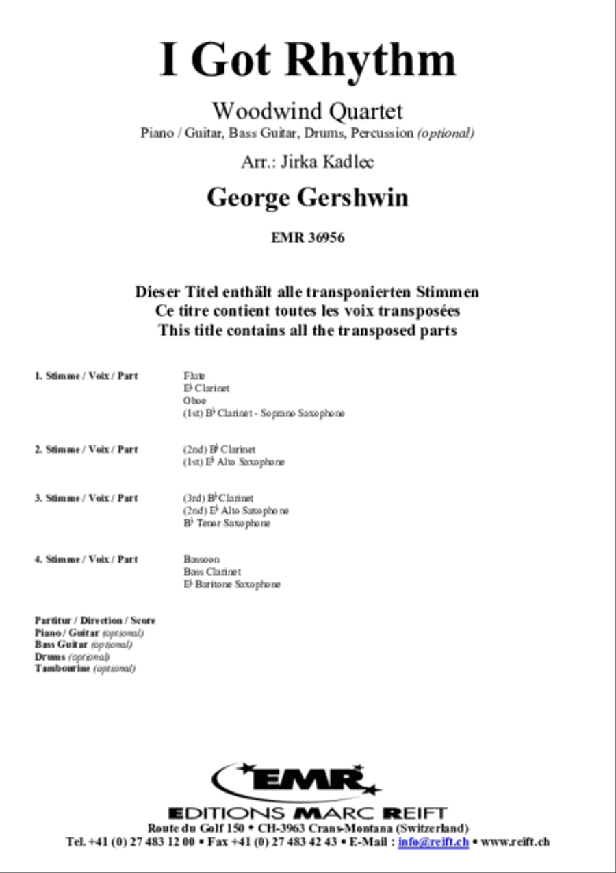 I Got Rhythm I Got Rhythm Woodwind Quartet scores gallery preview page 2