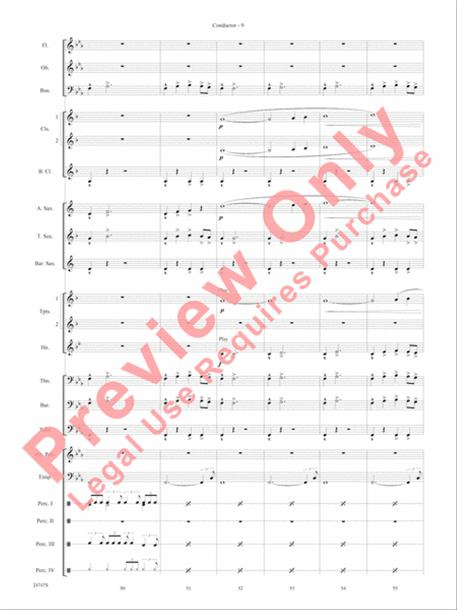 Halo Theme (from Halo Suite) Concert Band scores gallery preview page 11