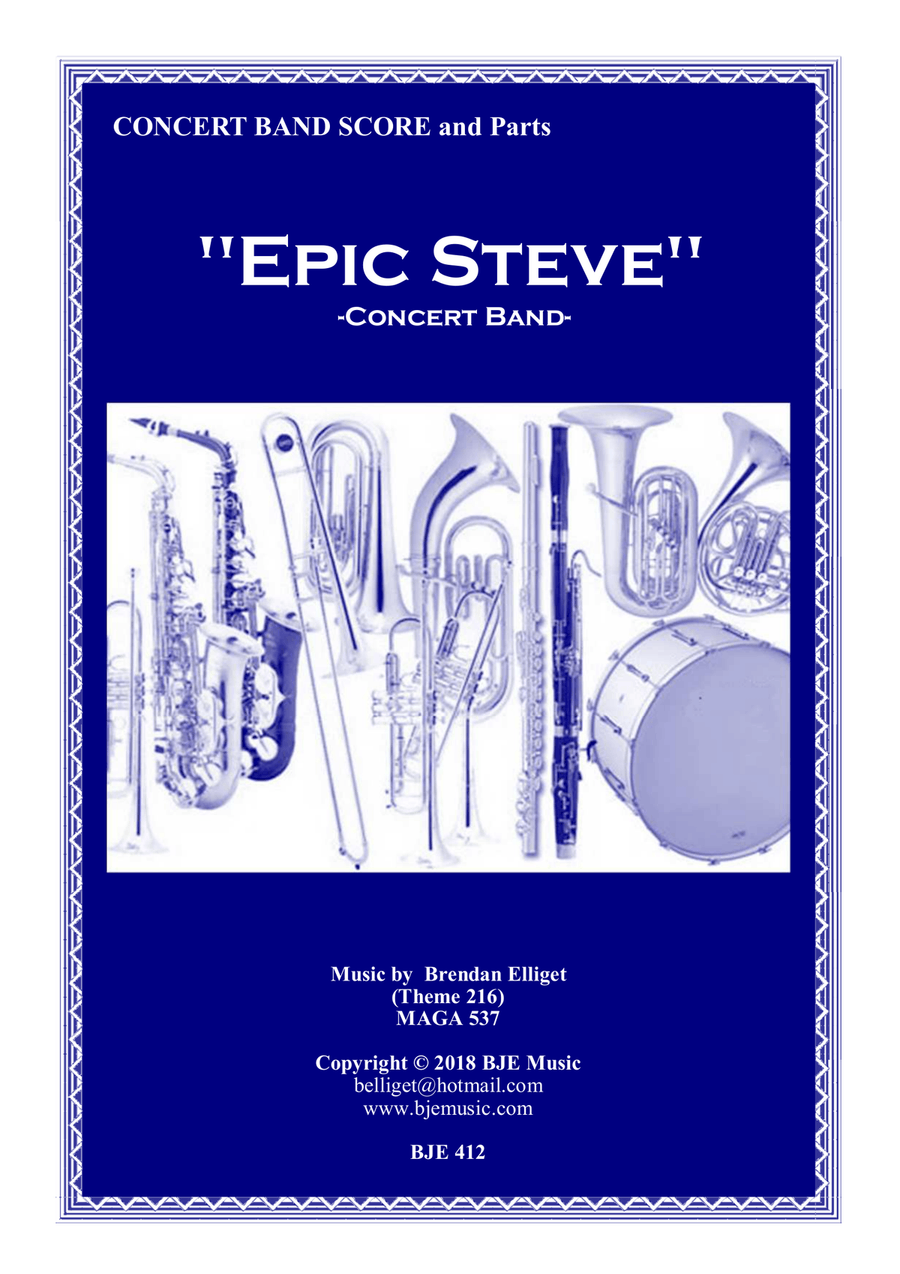 Epic Steve - Concert Band Score and Parts PDF Concert Band scores gallery preview page 1