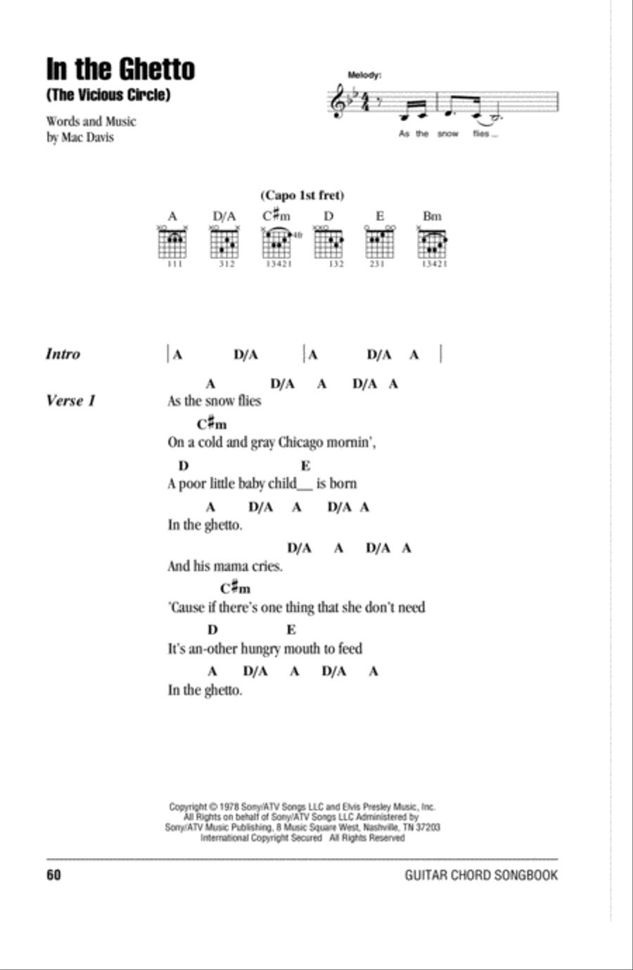 In The Ghetto (The Vicious Circle) Acoustic Guitar scores gallery preview page 1