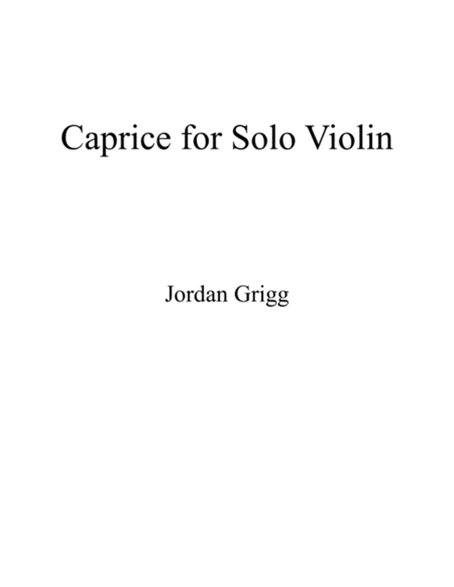 Caprice for Solo Violin image number null