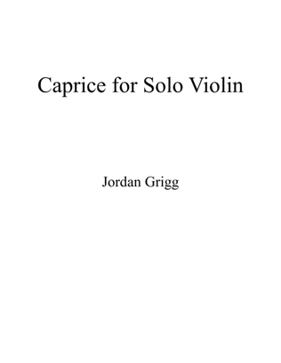 Book cover for Caprice for Solo Violin