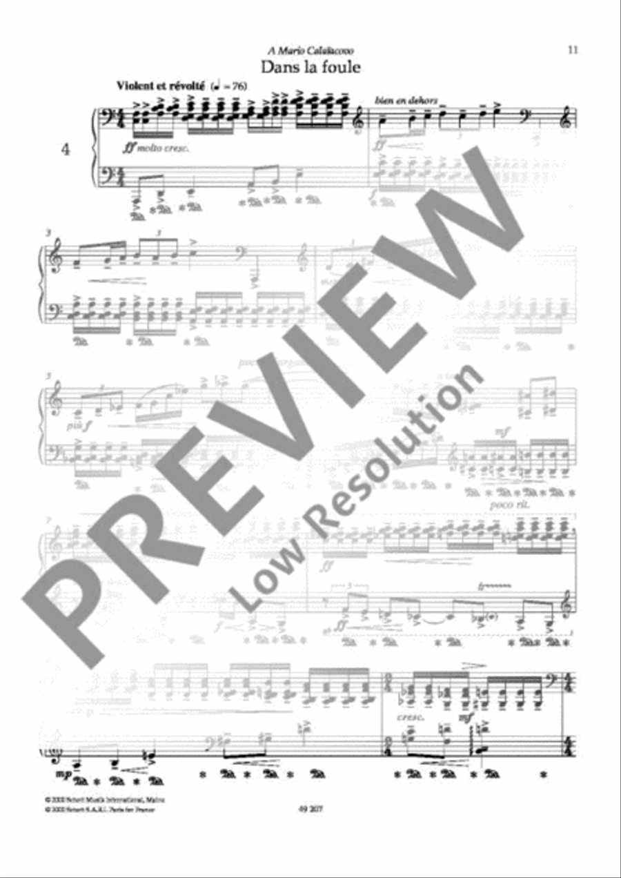 Reflexions Piano Solo scores gallery preview page 12