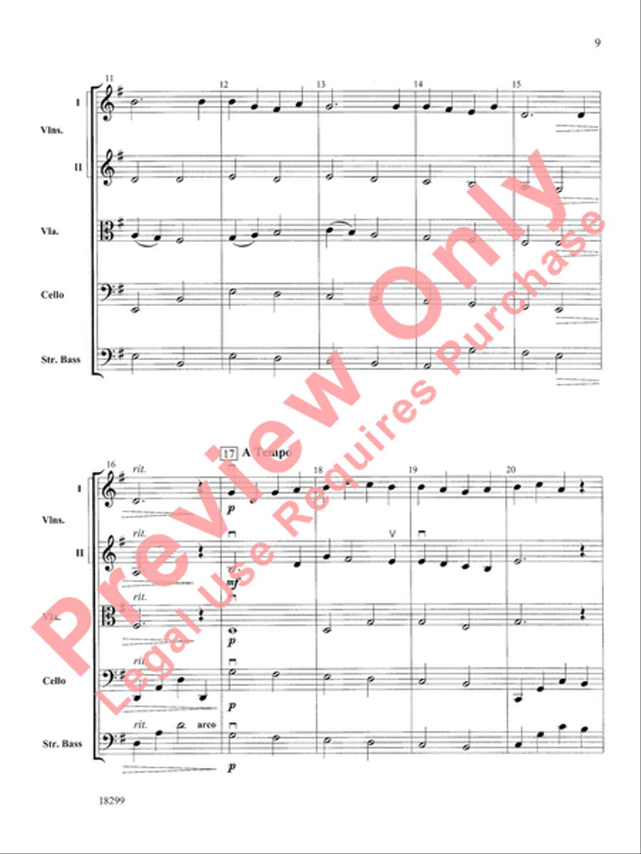 Three Scenes from a Green Valley String Orchestra scores gallery preview page 10
