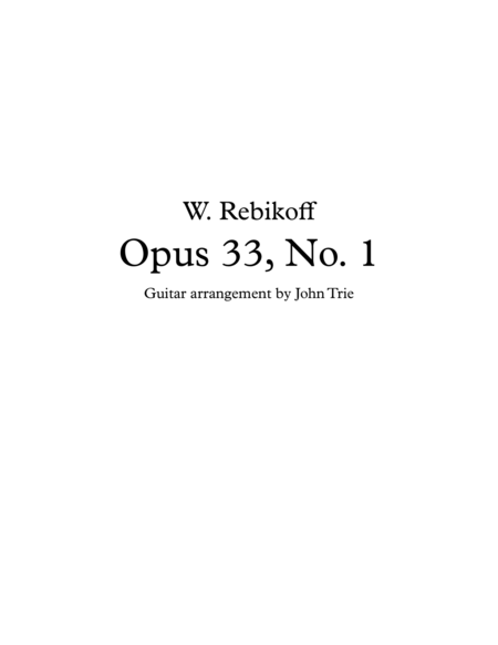 Opus 33 no. 1 - guitar tablature image number null