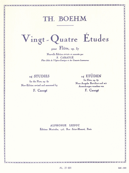 24 Studies For The Flute, Op.37 (flute)