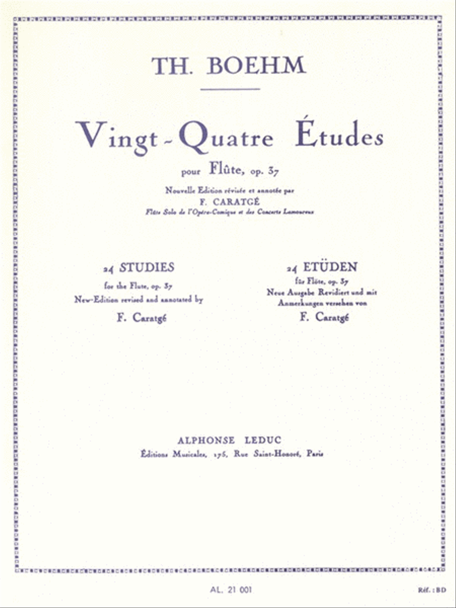 24 Studies For The Flute, Op.37 (flute) Flute Solo scores gallery preview page 1
