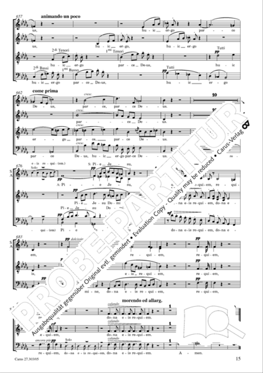 Messa da Requiem 4-Part scores gallery preview page 16