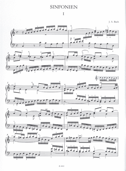 Dreistimmige Inventionen (15 Sinfonien) BWV 787-
