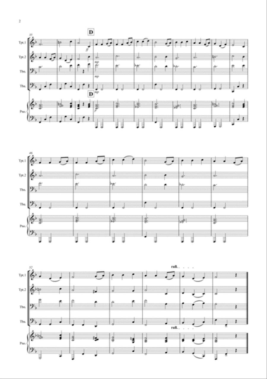 Away in a Manger for Brass Quartet Brass Quartet scores gallery preview page 2