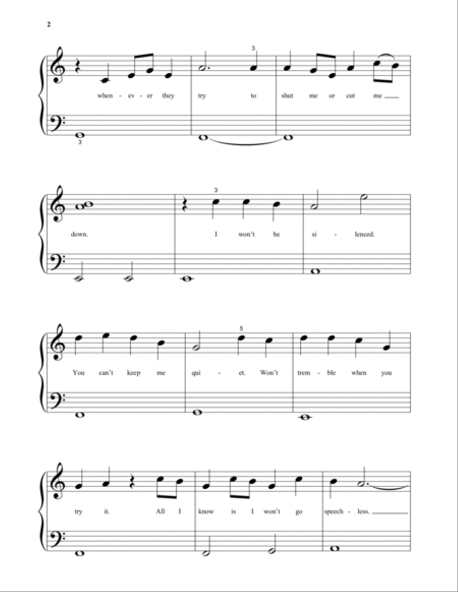 Speechless (from Disney's Aladdin) Piano Solo scores gallery preview page 2