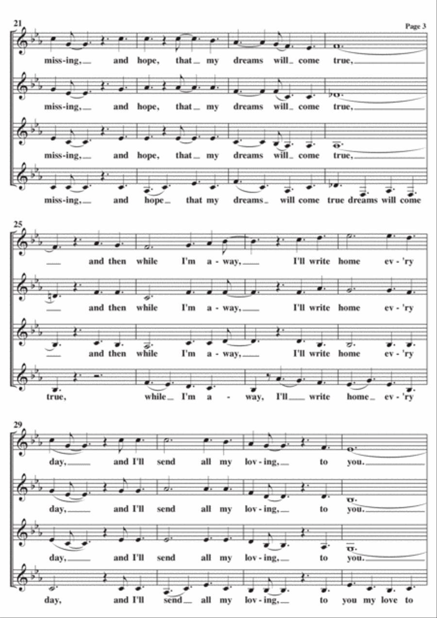 All My Loving SSAA scores gallery preview page 3
