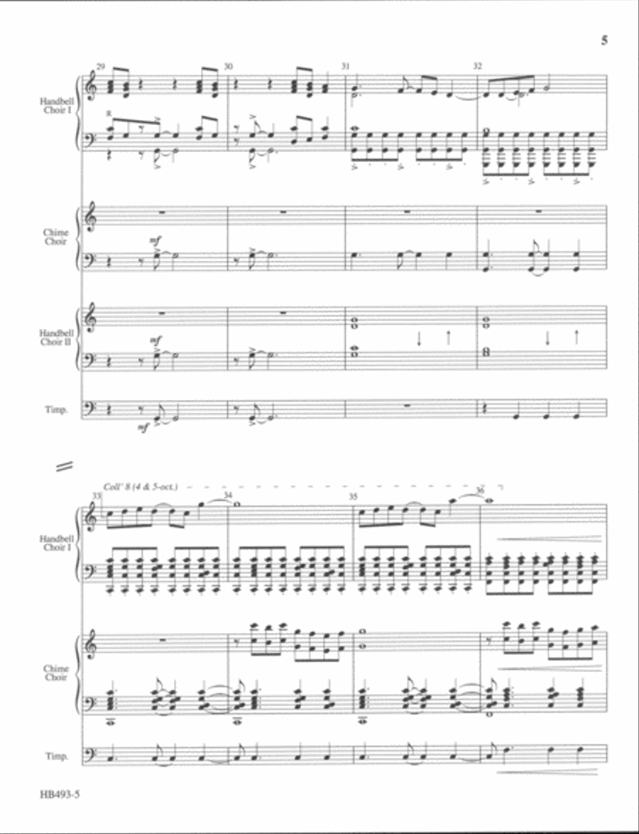 The Light of the World - full score Handbell Choir scores gallery preview page 5