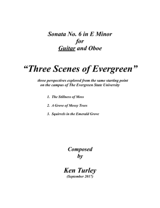 Duo Sonata No. 06 for Guitar and Oboe "Three Scenes of Evergreen"