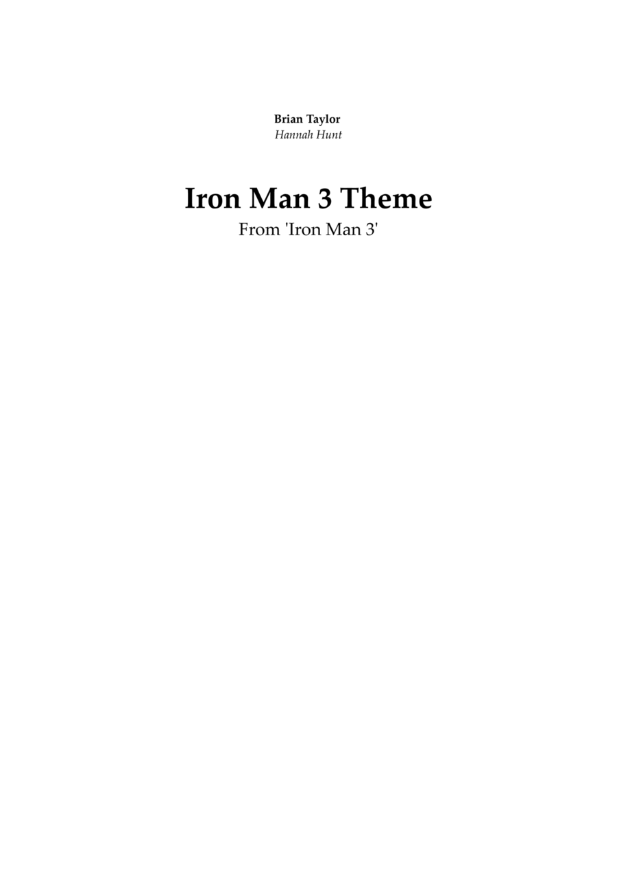 Iron Man 3 Full Orchestra scores gallery preview page 1