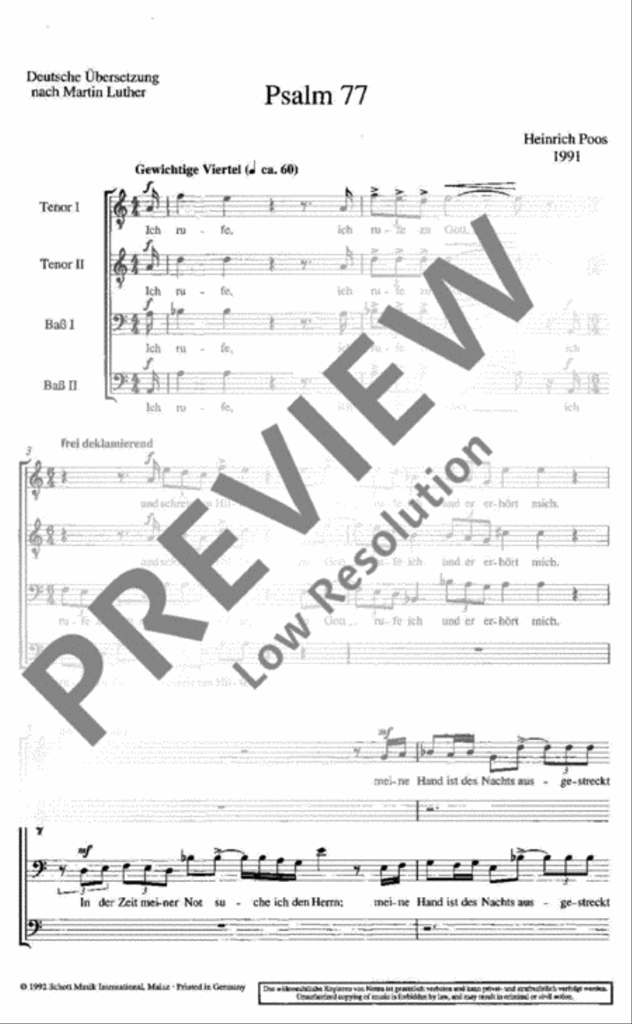 Psalm 77 TTBB scores gallery preview page 2