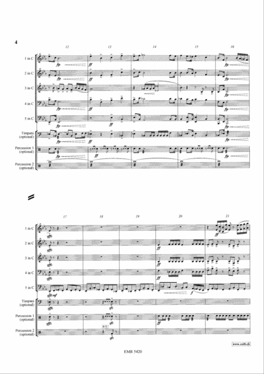 A Festive Intrada Concert Band scores gallery preview page 4