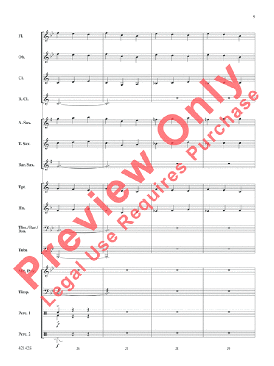 Finale from The Firebird Concert Band scores gallery preview page 9