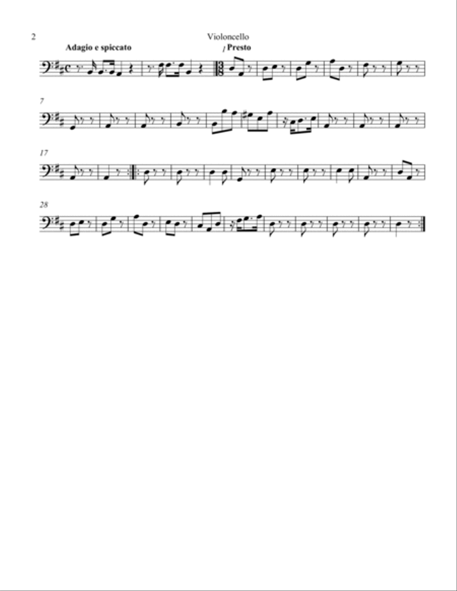 Sinfonia in D Major String Orchestra scores gallery preview page 4