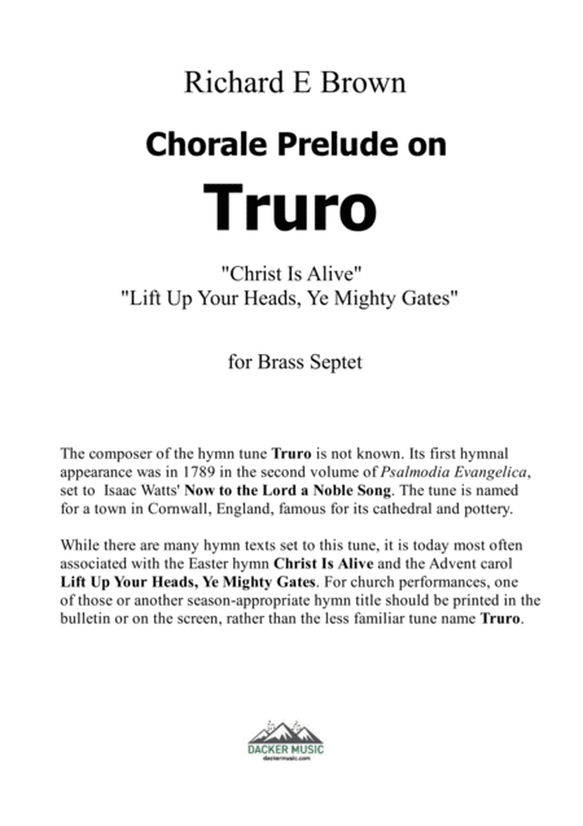 Chorale Prelude on Truro - Brass Septet image number null