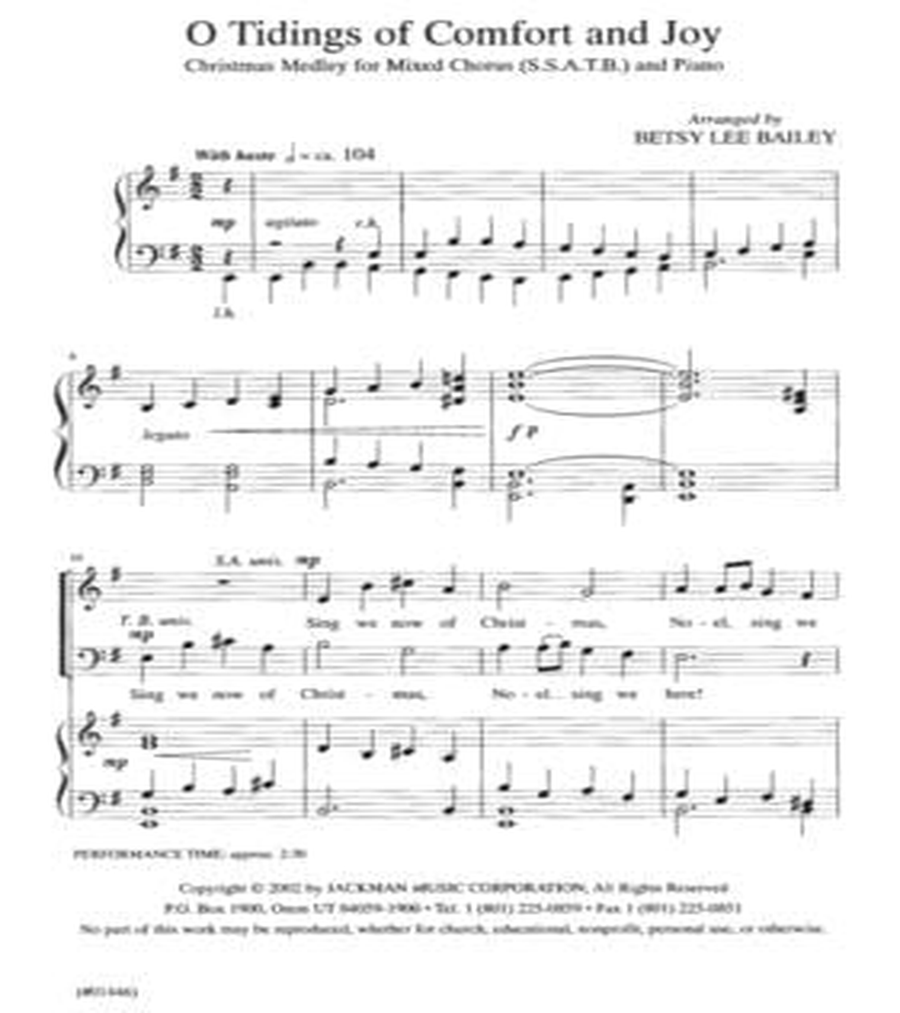O Tidings of Comfort and Joy - SSATB SSATB scores gallery preview page 2