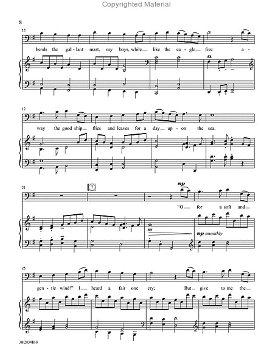 Songs of the Wayfarer - Medium-high Voice High Voice scores gallery preview page 6