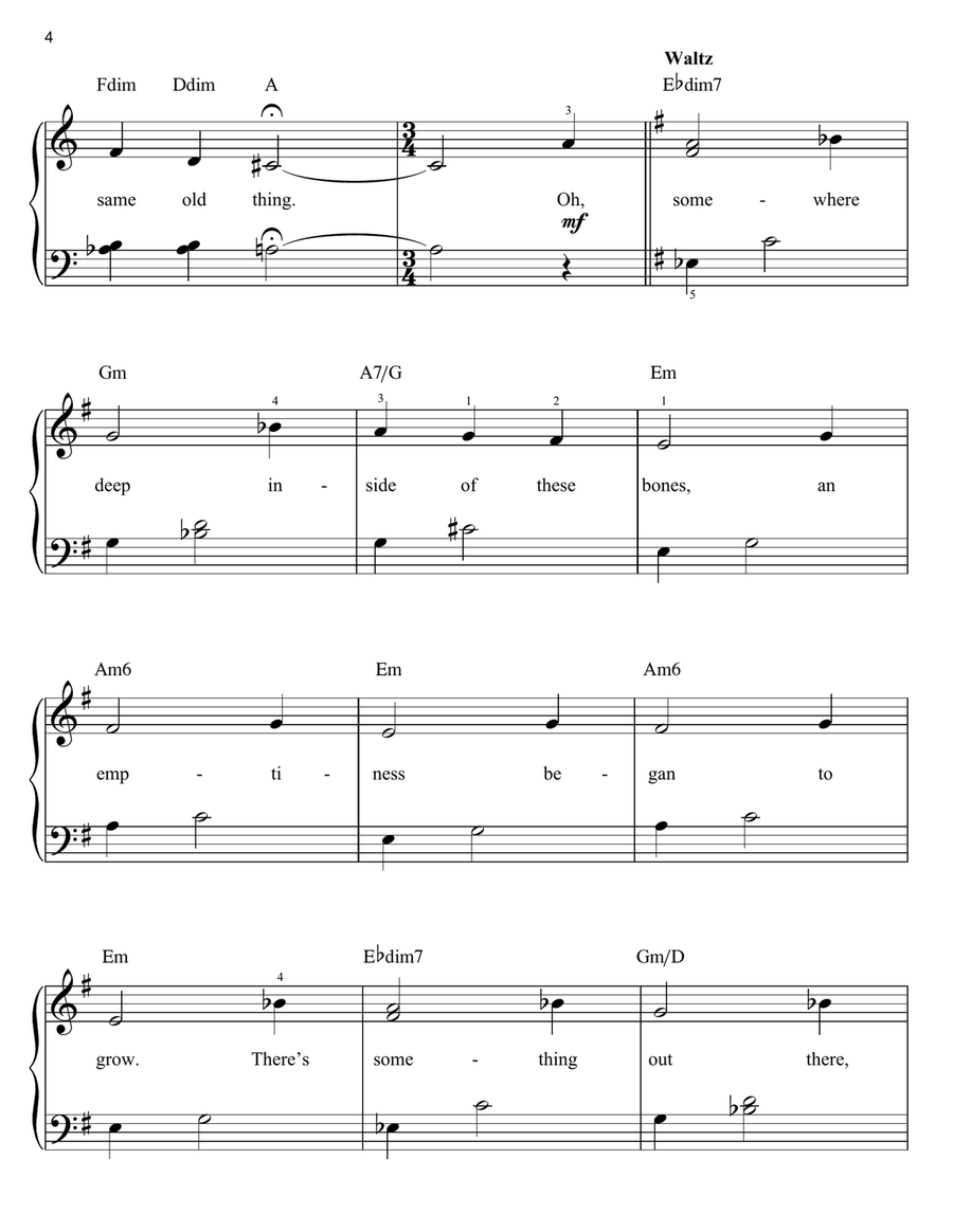 Jack's Lament (from The Nightmare Before Christmas) Easy Piano scores gallery preview page 4