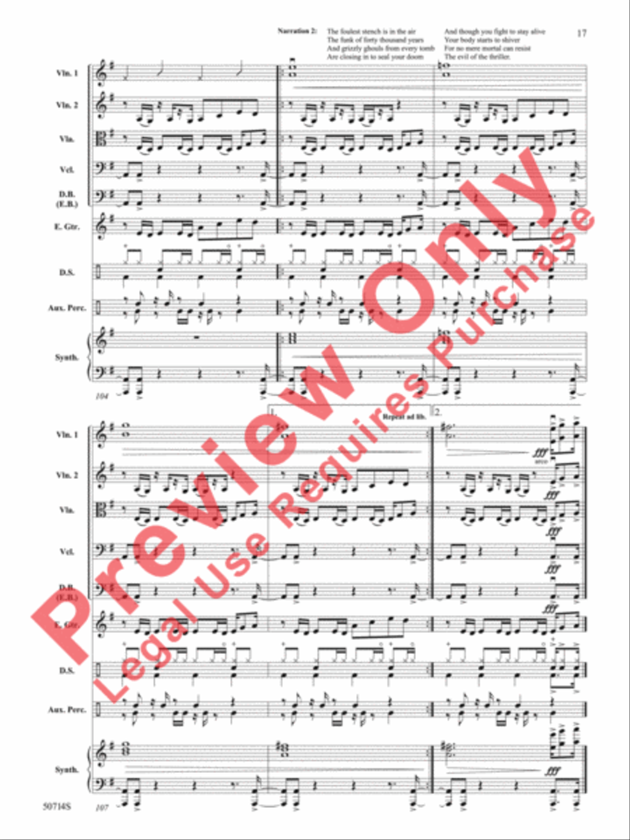 Thriller String Orchestra scores gallery preview page 18