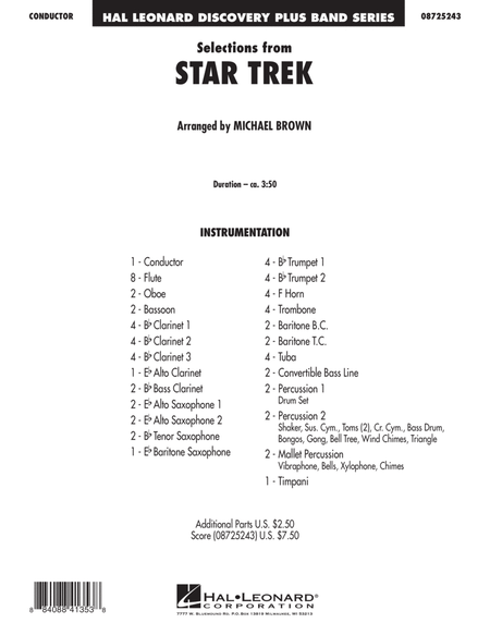 Selections from Star Trek - Full Score