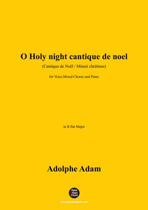Book cover for Adolphe Adam-O Holy night cantique de noel,for Voice,Mixed Chorus and Piano