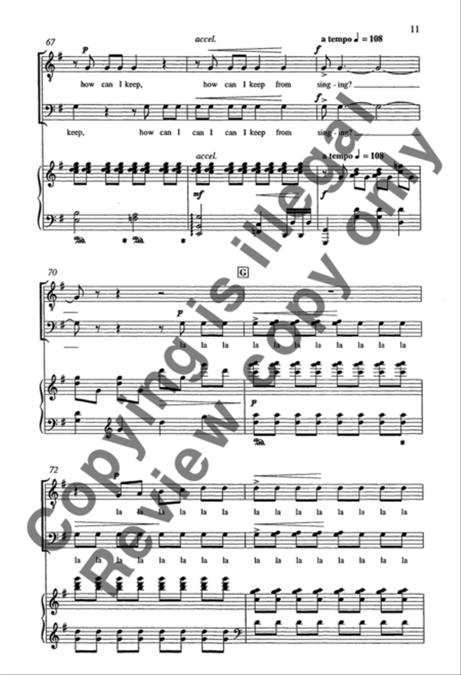 How Can I Keep from Singing? TTBB scores gallery preview page 24