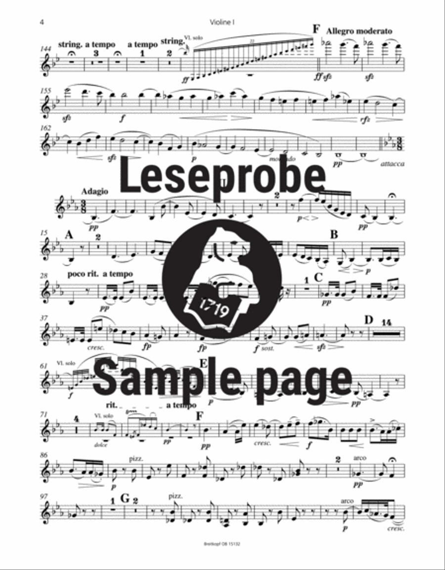 Violin Concerto No. 1 in G minor Op. 26 Orchestra scores gallery preview page 4