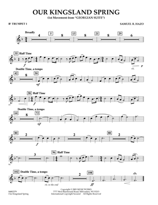Our Kingsland Spring (Movement I of "Georgian Suite") - Bb Trumpet 1