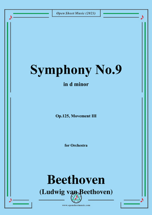 Book cover for Beethoven-Symphony No.9,Op.125,Movement III