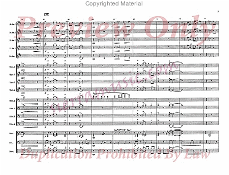 Go, Tell It on The Mountain Jazz Ensemble scores gallery preview page 6