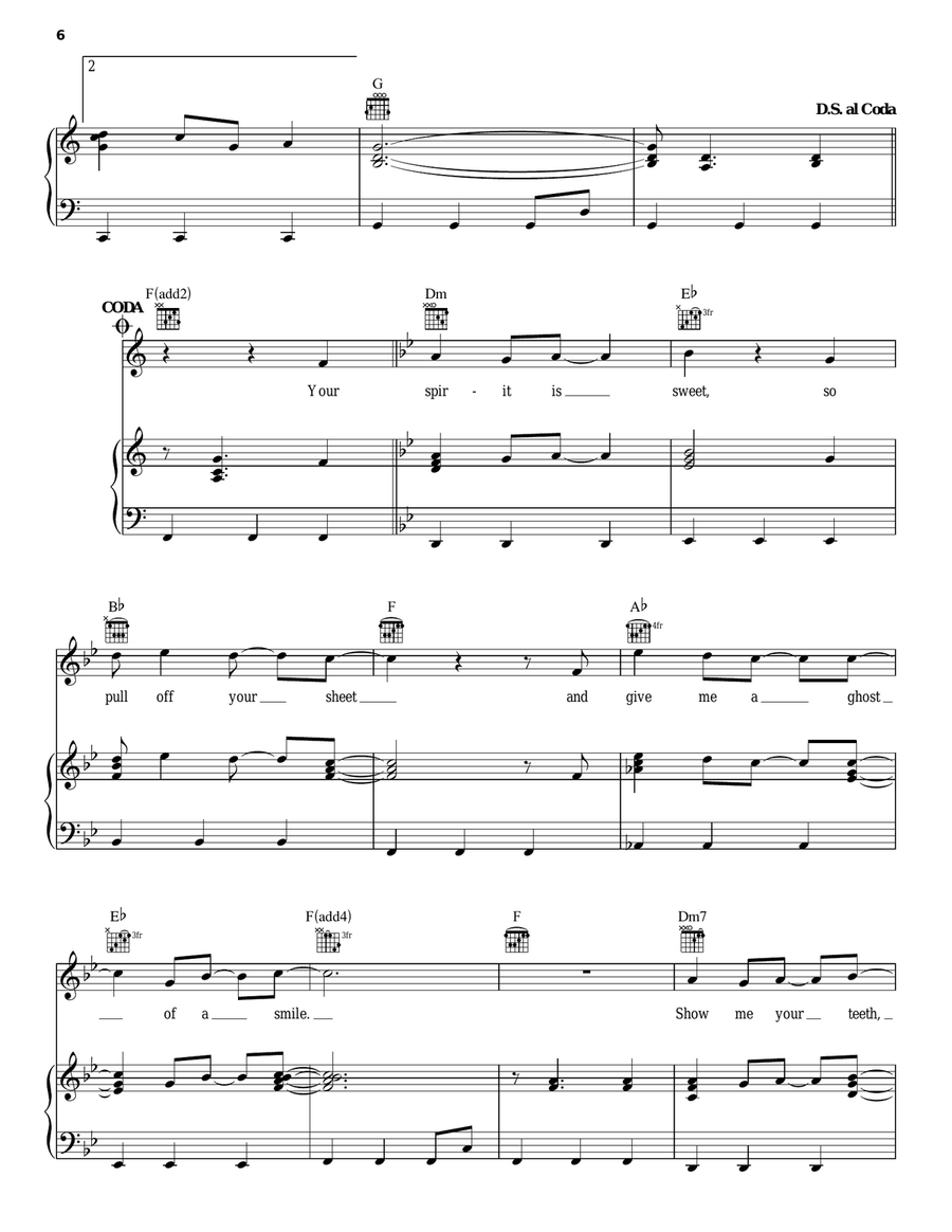 Plant Life Piano, Vocal, Guitar scores gallery preview page 6