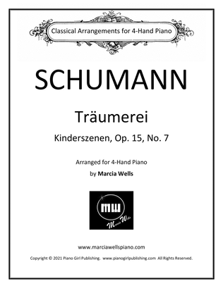 Traumerei (Kinderszenen), Op 15, No. 7 for 4-Hand Piano