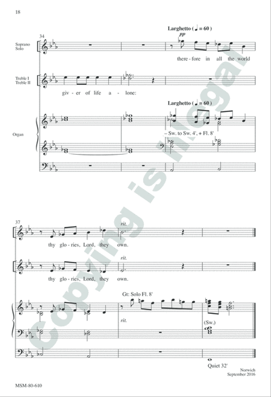 Evensong Unison Choir scores gallery preview page 17