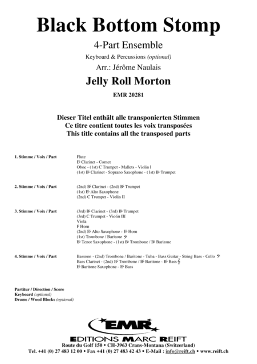 Black Bottom Stomp Concert Band scores gallery preview page 2