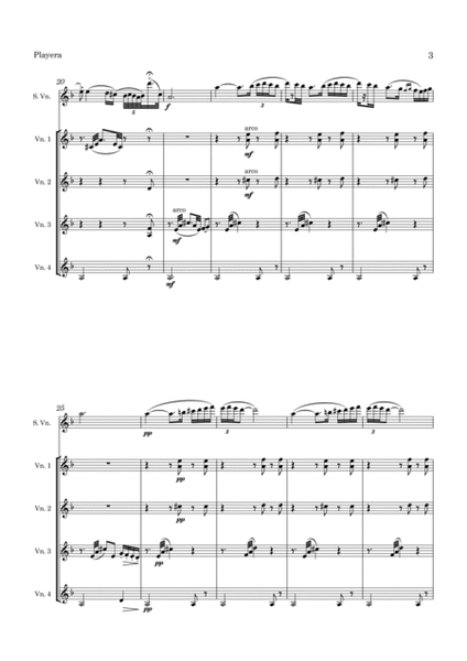 Sarasate Playera for Solo Violin and Violin Quartet image number null