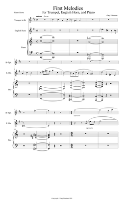First Melodies (for Trumpet, English Horn, and Piano)
