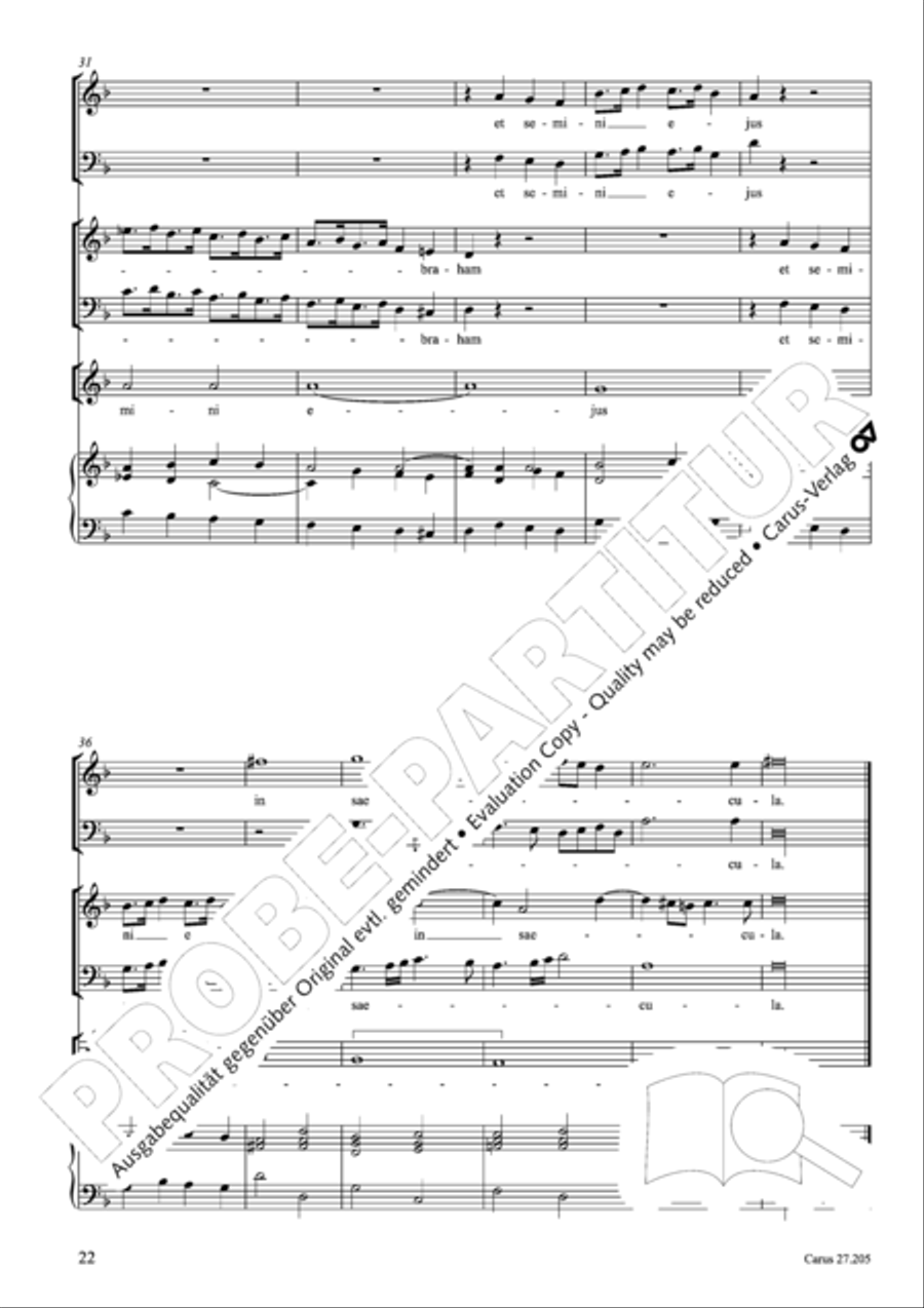 Magnificat a 6 (Magnificat a sei voci) Choir scores gallery preview page 31