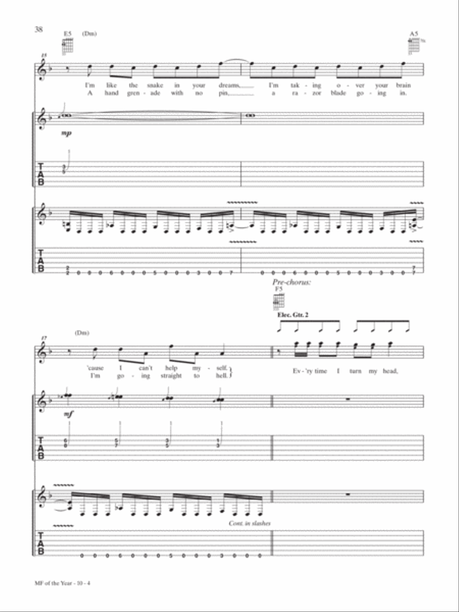 Mother F***er of the Year Guitar Tablature scores gallery preview page 4