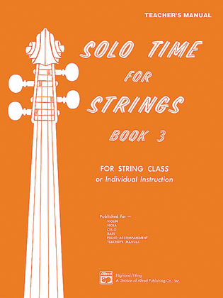 Book cover for Solo Time for Strings, Book 3
