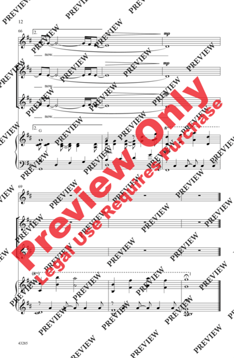 Clouds 2-Part scores gallery preview page 12