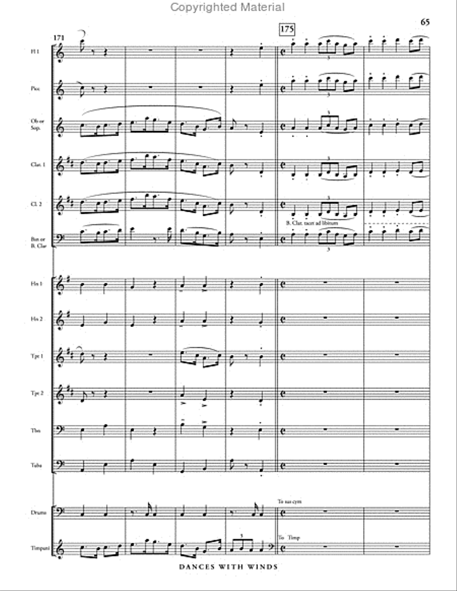 Dances with Winds Dances with Winds Concert Band scores gallery preview page 71