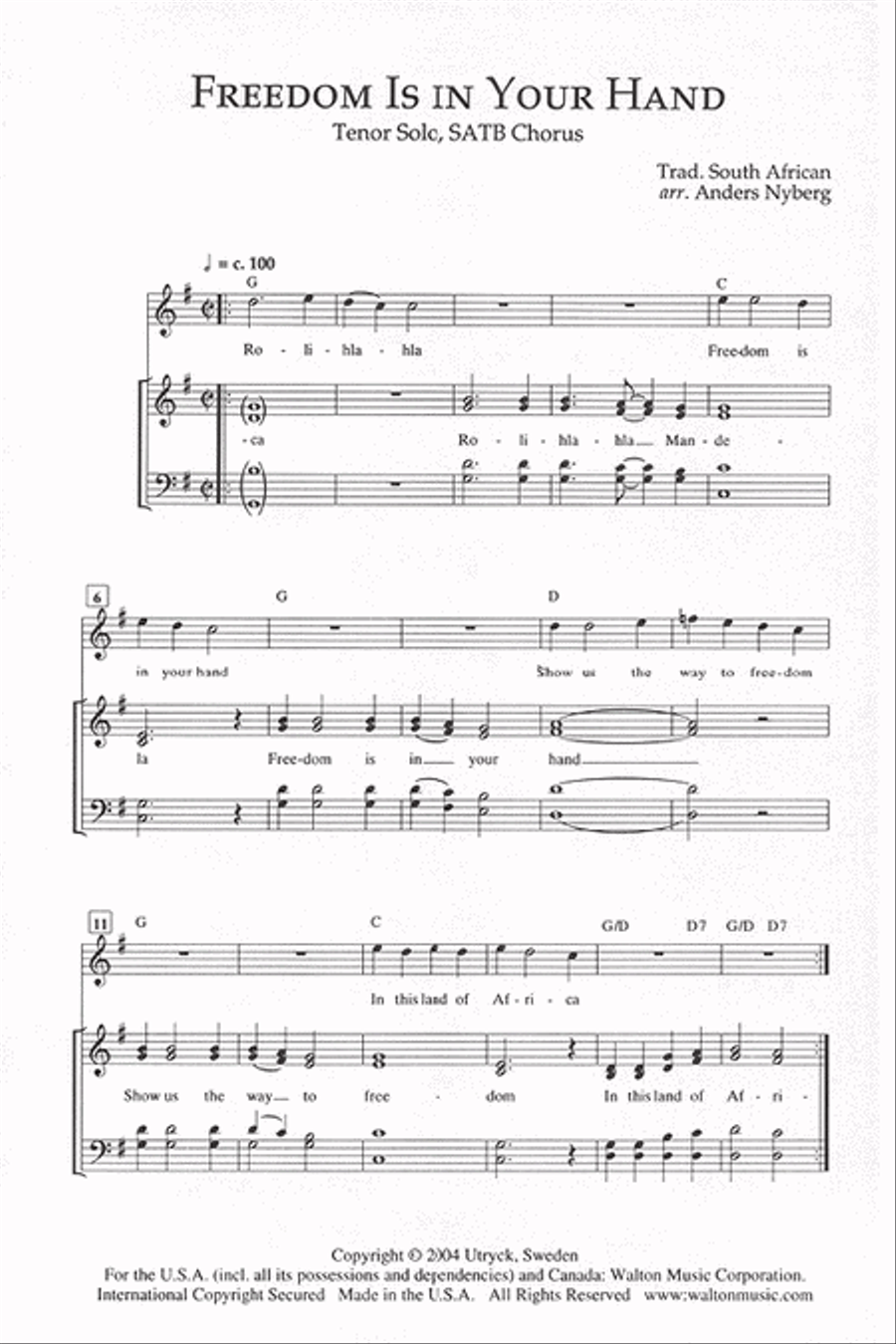 Freedom Is in Your Hand Freedom Is in Your Hand 4-Part scores gallery preview page 2